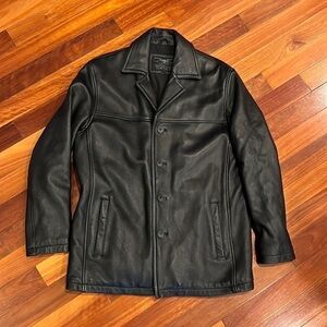 ⭐️ First Class Leather Top Gun Leather Jacket Coat Size Large